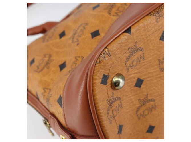 Borsa MCM Vicetos Logogram in pelle PVC 2 in 1 marrone oro Auth gh1460 D'oro - vista 16