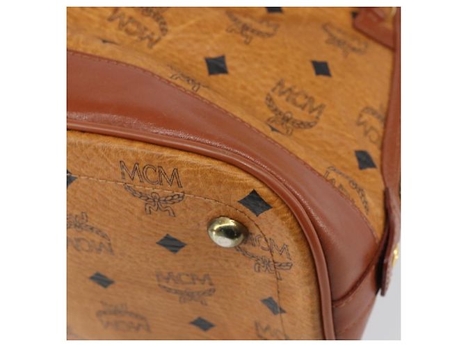 Borsa MCM Vicetos Logogram in pelle PVC 2 in 1 marrone oro Auth gh1460 D'oro - vista 17