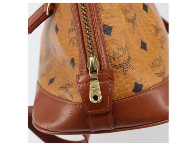 Borsa MCM Vicetos Logogram in pelle PVC 2 in 1 marrone oro Auth gh1460 D'oro - vista 18