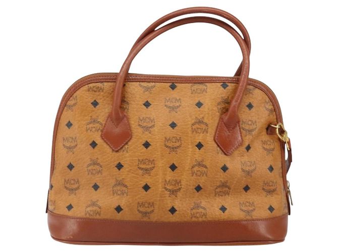 Borsa MCM Vicetos Logogram in pelle PVC 2 in 1 marrone oro Auth gh1460 D'oro - vista 2
