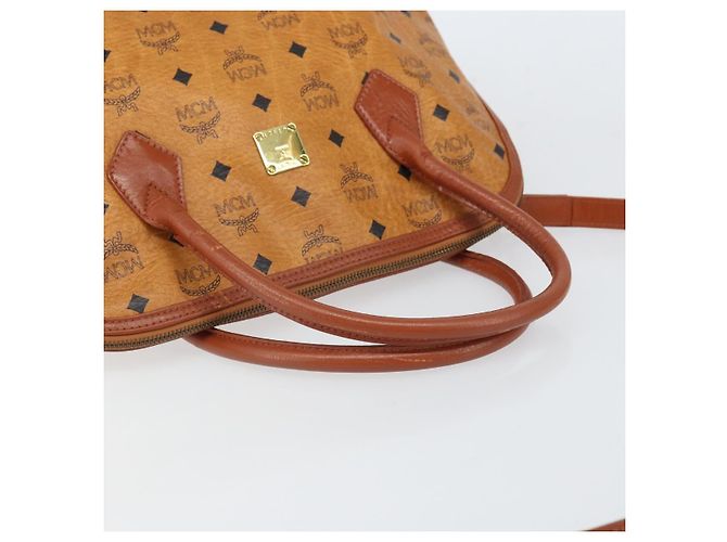 Borsa MCM Vicetos Logogram in pelle PVC 2 in 1 marrone oro Auth gh1460 D'oro - vista 7