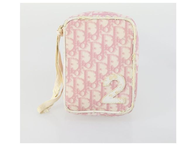 Christian Dior Pochette PRADA in Nylon PVC 4 Set Rosa Khaki Auth ti3613 Cachi - vista 18