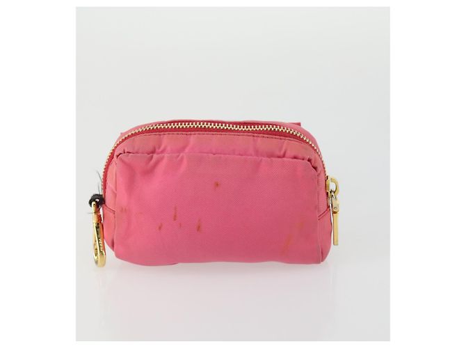 Christian Dior Pochette PRADA in Nylon PVC 4 Set Rosa Khaki Auth ti3613 Cachi - vista 7