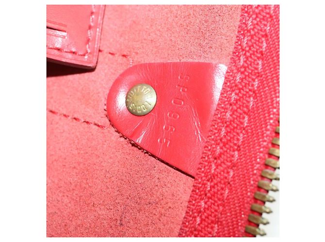 LOUIS VUITTON Epi Keepall 60 Borsa Boston Rossa M42947 LV Auth 159412 Rosso - vista 12