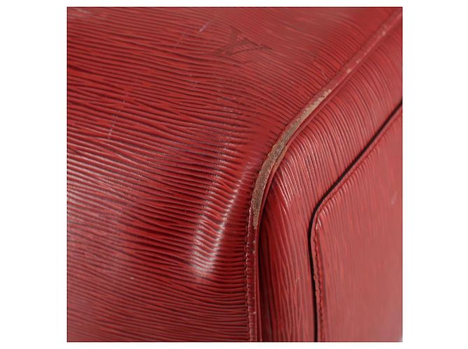 LOUIS VUITTON Epi Keepall 60 Borsa Boston Rossa M42947 LV Auth 159412 Rosso - vista 15