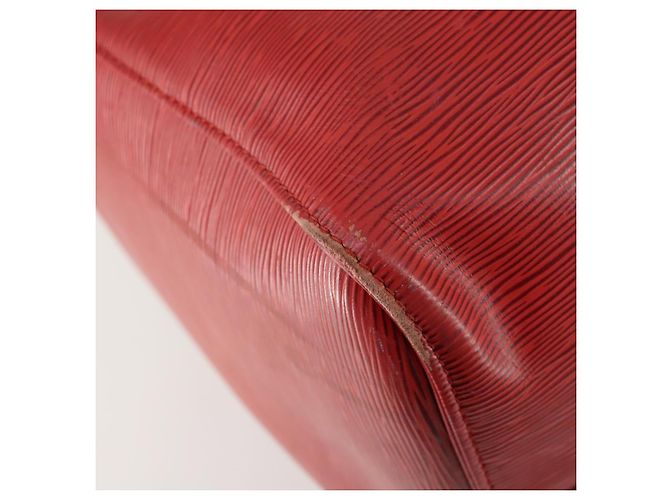 LOUIS VUITTON Epi Keepall 60 Borsa Boston Rossa M42947 LV Auth 159412 Rosso - vista 16