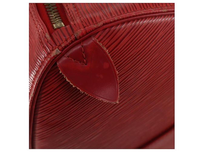 LOUIS VUITTON Epi Keepall 60 Borsa Boston Rossa M42947 LV Auth 159412 Rosso - vista 18