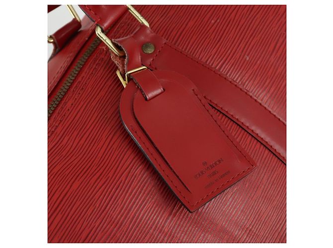 LOUIS VUITTON Epi Keepall 60 Borsa Boston Rossa M42947 LV Auth 159412 Rosso - vista 19