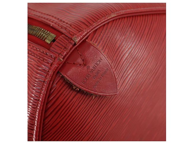 LOUIS VUITTON Epi Keepall 60 Borsa Boston Rossa M42947 LV Auth 159412 Rosso - vista 20