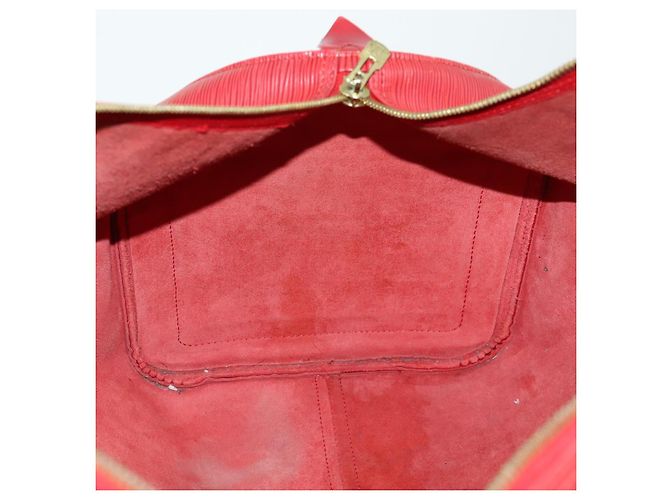 LOUIS VUITTON Epi Keepall 60 Borsa Boston Rossa M42947 LV Auth 159412 Rosso - vista 22