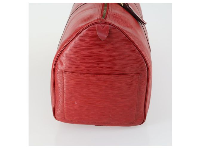 LOUIS VUITTON Epi Keepall 60 Borsa Boston Rossa M42947 LV Auth 159412 Rosso - vista 4