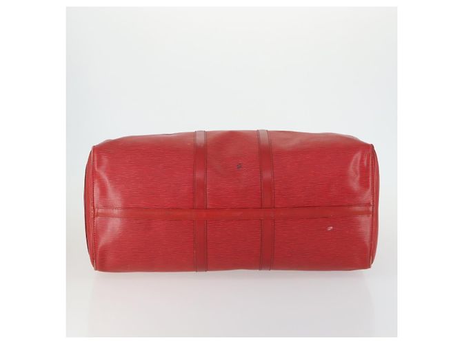 LOUIS VUITTON Epi Keepall 60 Borsa Boston Rossa M42947 LV Auth 159412 Rosso - vista 5
