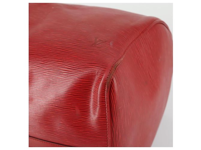 LOUIS VUITTON Epi Keepall 60 Borsa Boston Rossa M42947 LV Auth 159412 Rosso - vista 9