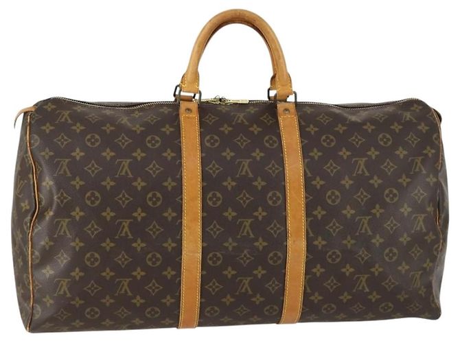 LOUIS VUITTON Monogram Keepall 55 Boston Bag M41424 LV Auth 161537 - view 2