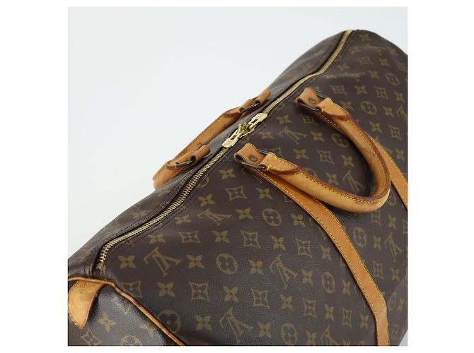 LOUIS VUITTON Monogram Keepall 55 Boston Bag M41424 LV Auth 161537 - view 6