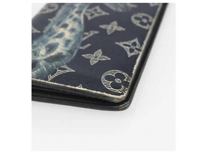 LOUIS VUITTON Monogram Savanna Portefeuille Braza Wallet Blu Navy M66025 Auth 161319 - vista 14