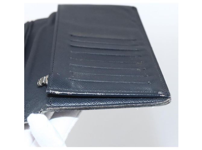 LOUIS VUITTON Monogram Savanna Portefeuille Braza Wallet Blu Navy M66025 Auth 161319 - vista 17