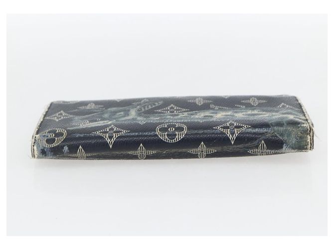 LOUIS VUITTON Monogram Savanna Portefeuille Braza Wallet Blu Navy M66025 Auth 161319 - vista 4