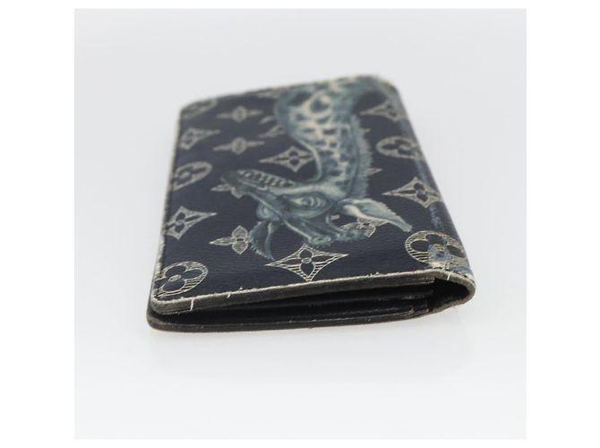 LOUIS VUITTON Monogram Savanna Portefeuille Braza Wallet Blu Navy M66025 Auth 161319 - vista 5
