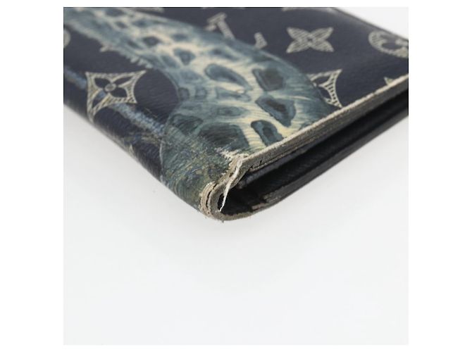 LOUIS VUITTON Monogram Savanna Portefeuille Braza Wallet Blu Navy M66025 Auth 161319 - vista 7