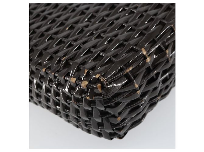 Borsa a mano FENDI in rafia marrone Auth 162721 - vista 14