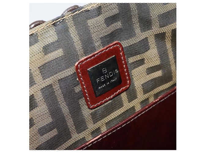 Borsa a mano FENDI in rafia marrone Auth 162721 - vista 17