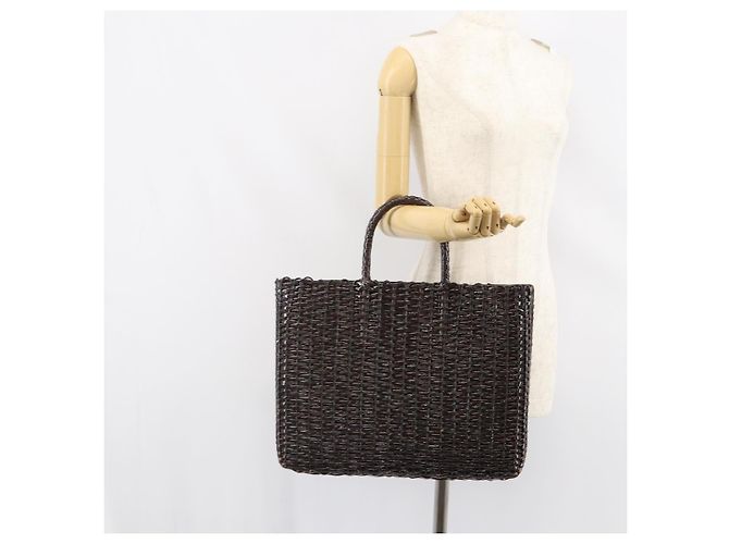 Borsa a mano FENDI in rafia marrone Auth 162721 - vista 20
