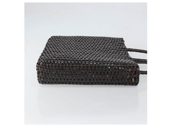 Borsa a mano FENDI in rafia marrone Auth 162721 - vista 3