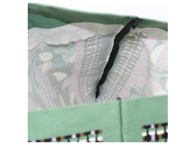 Autre Marque MARNI Blumenmuster Tote Bag aus Canvas Grün Auth 160729 - Ansicht 17