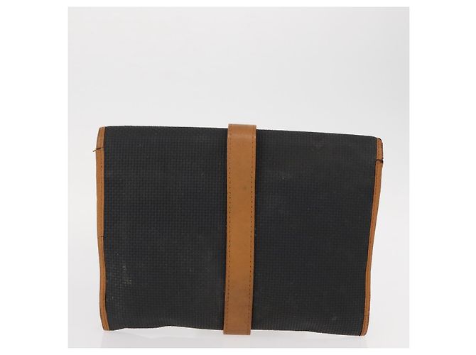 SAINT LAURENT MCM Vicetos Clutch Bag in Pelle PVC 2 Set Marrone Nero Auth 158545 - vista 10