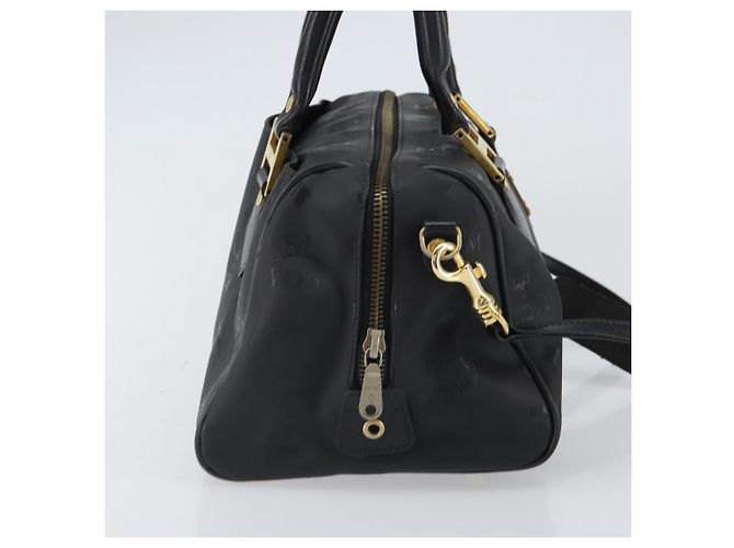 MCM Vicetos Logogram Handtasche PVC 2-Wege Schwarz Gold Auth 160735 Golden - Ansicht 3