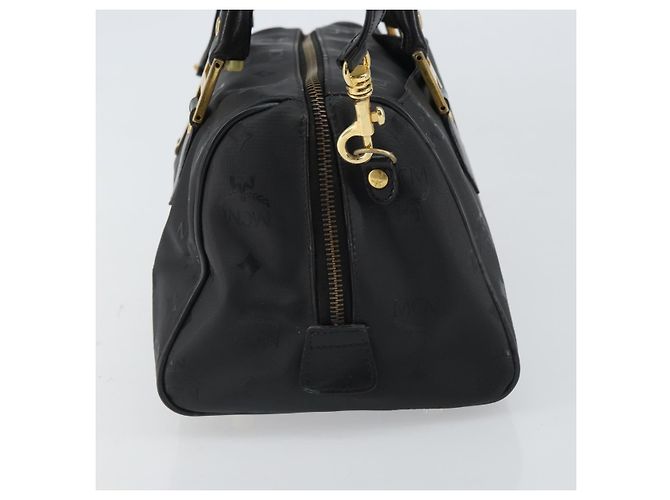 MCM Vicetos Logogram Handtasche PVC 2-Wege Schwarz Gold Auth 160735 Golden - Ansicht 4