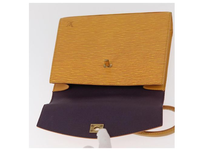 LOUIS VUITTON Bolsa de Mão Epi Malesherbes Tassili Amarelo Jonne M52379 Auth 161476 - vista 10