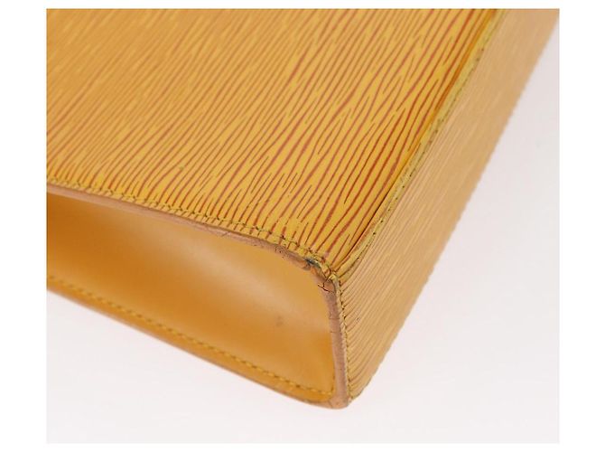 LOUIS VUITTON Bolsa de Mão Epi Malesherbes Tassili Amarelo Jonne M52379 Auth 161476 - vista 16