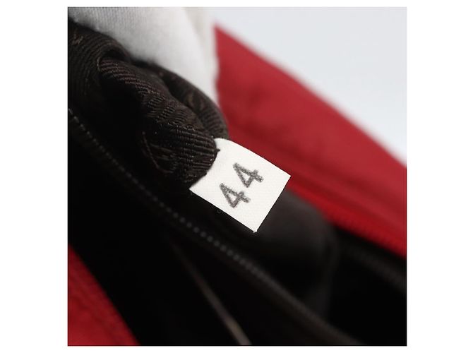 PRADA Schultertasche Nylon Rot Silber Authentisch 160963 - Ansicht 12