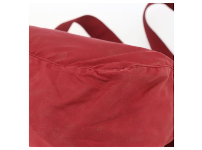 PRADA Schultertasche Nylon Rot Silber Authentisch 160963 - Ansicht 17