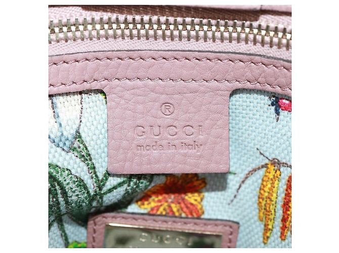 Borsa a mano in pelle GUCCI Bamboo 2 in 1 Rosa Oro 323660 Auth 159357 D'oro - vista 21