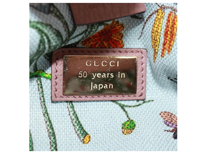 Borsa a mano in pelle GUCCI Bamboo 2 in 1 Rosa Oro 323660 Auth 159357 D'oro - vista 22