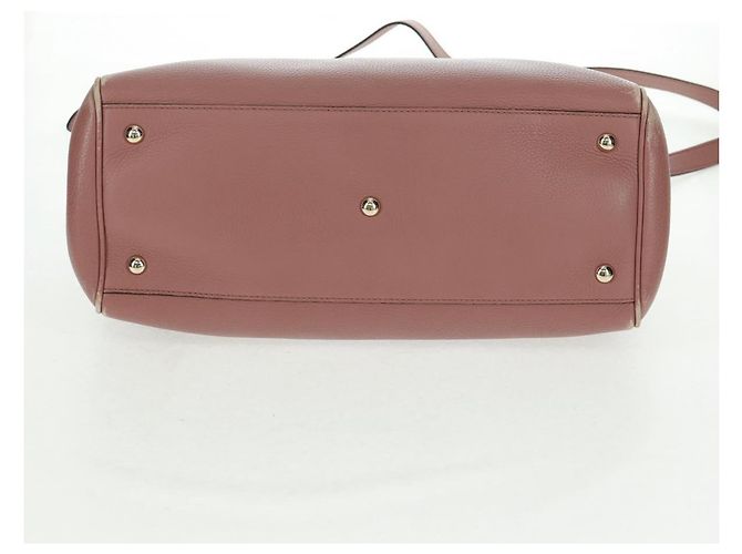 Borsa a mano in pelle GUCCI Bamboo 2 in 1 Rosa Oro 323660 Auth 159357 D'oro - vista 5