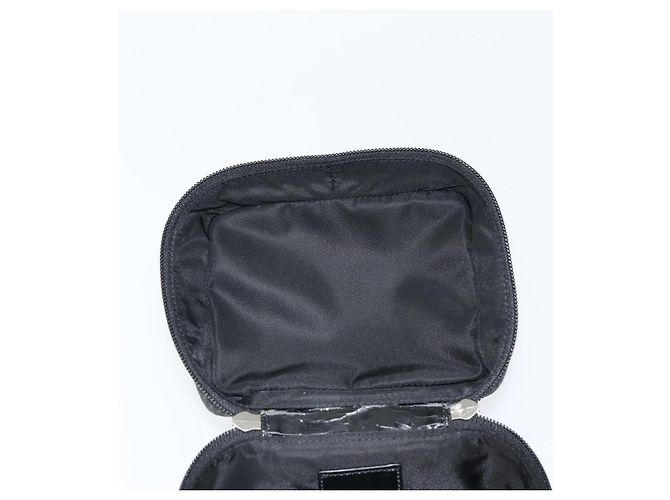Pochette Vanity in Tela Trotter Christian Dior Nero Argento Auth hk3266 - vista 10