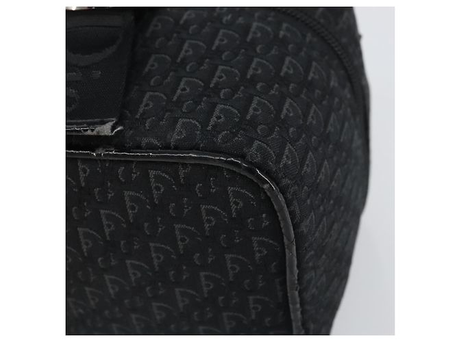 Pochette Vanity in Tela Trotter Christian Dior Nero Argento Auth hk3266 - vista 15