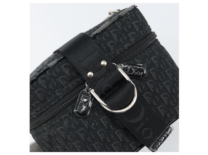 Pochette Vanity in Tela Trotter Christian Dior Nero Argento Auth hk3266 - vista 18