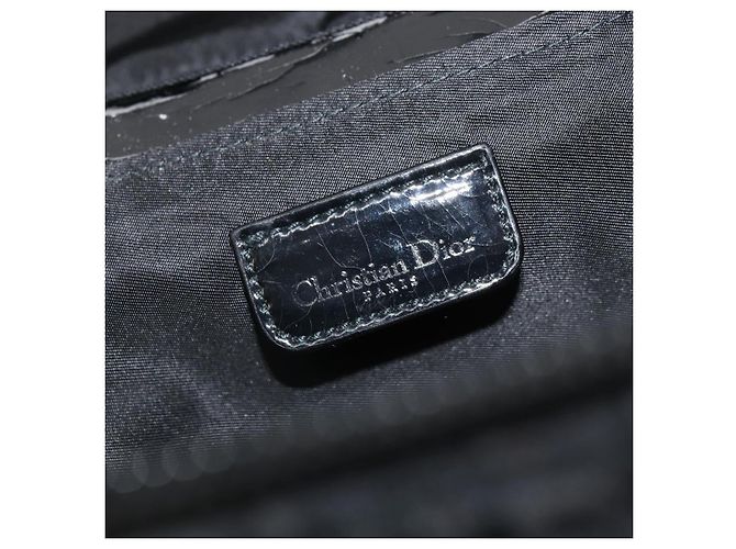 Pochette Vanity in Tela Trotter Christian Dior Nero Argento Auth hk3266 - vista 19