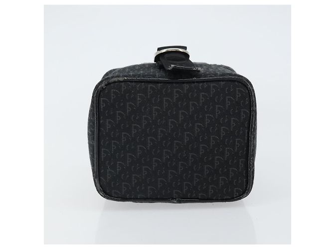 Pochette Vanity in Tela Trotter Christian Dior Nero Argento Auth hk3266 - vista 5