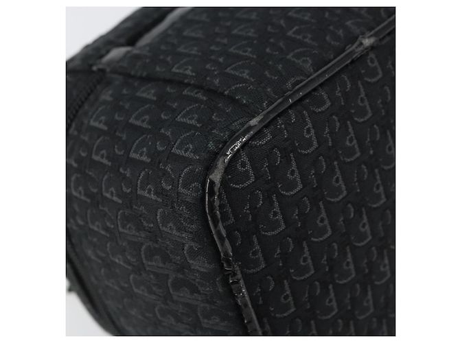 Pochette Vanity in Tela Trotter Christian Dior Nero Argento Auth hk3266 - vista 8