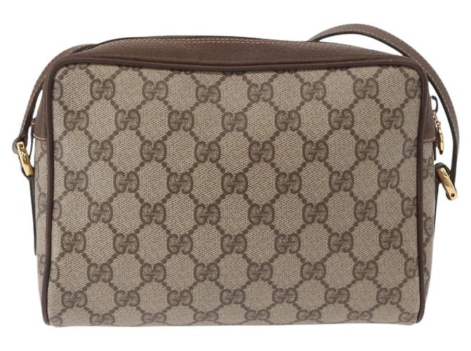 Borsa a Spalla Gucci GG Supreme Web Sherry Line PVC Beige 56 02 087 Auth 161551 - vista 2