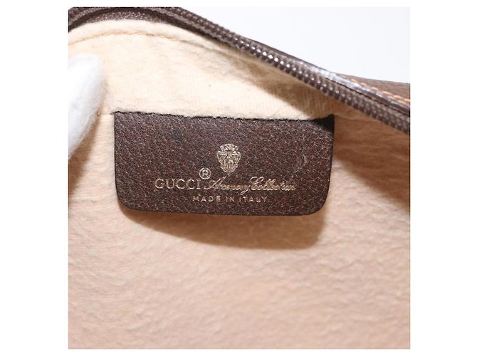 Borsa a Spalla Gucci GG Supreme Web Sherry Line PVC Beige 56 02 087 Auth 161551 - vista 20