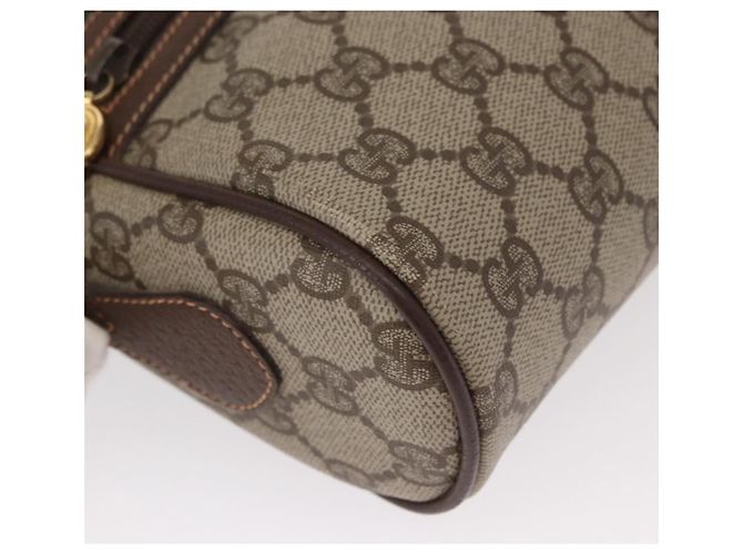 Borsa a Spalla Gucci GG Supreme Web Sherry Line PVC Beige 56 02 087 Auth 161551 - vista 9