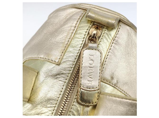 LOEWE Mini Boston Bag Pelle Oro Auth 160969 D'oro - vista 10