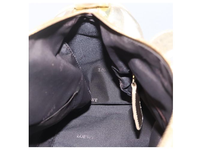 LOEWE Mini Boston Bag Pelle Oro Auth 160969 D'oro - vista 19